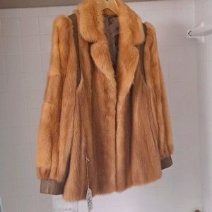 Mink and Leather Coat